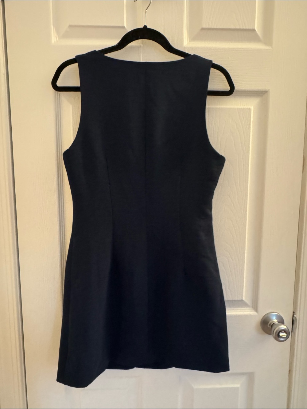 Sincerly Jules Navy Square-Neck Button-Front Mini Dress - Picture 5 of 8
